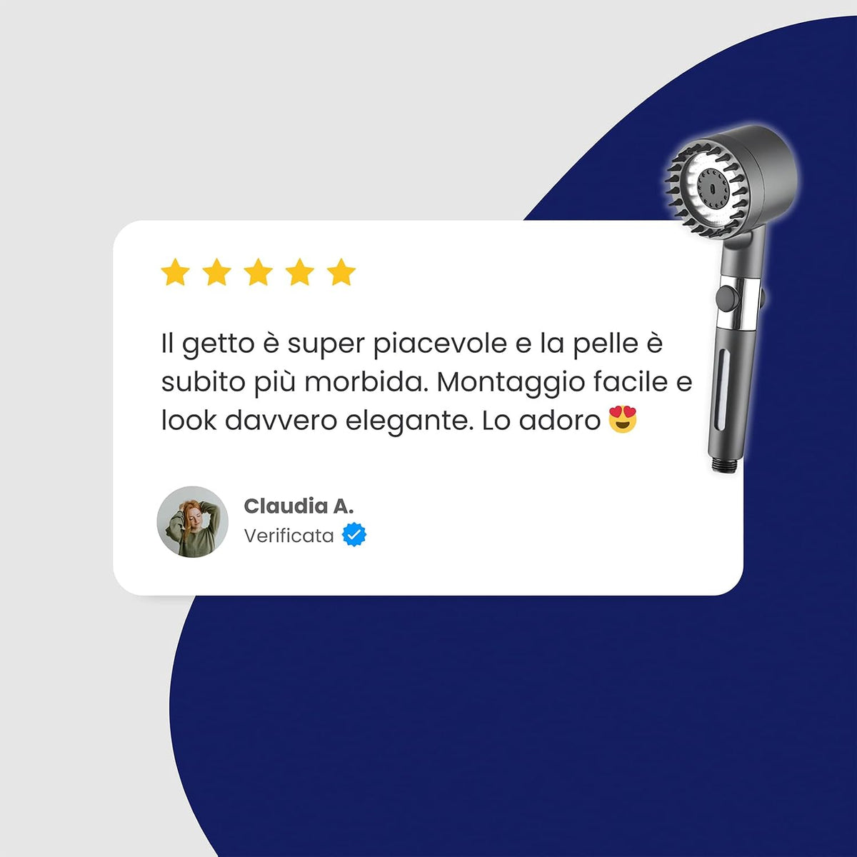Soffione doccia filtrante – installazione senza attrezzi